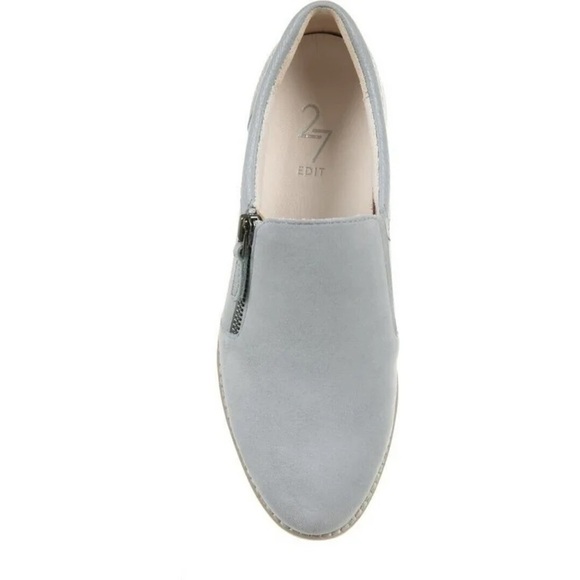 NWOT 27 Edit Naturalizer Glacier Grey Womens Devlyn Zip Up Loafers Size 8M - Picture 2 of 8